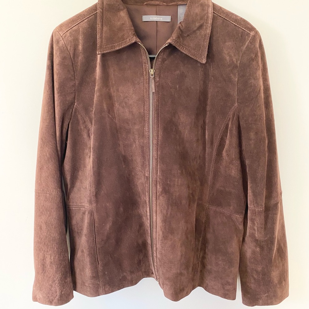 Liz Claiborne Chocolate Suede Jacket XL